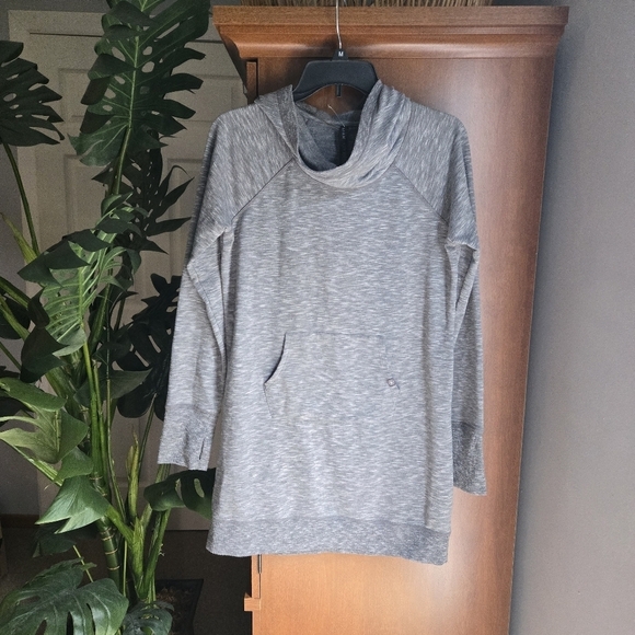GAIAM Dresses & Skirts - GAIAM Heathered Gray Long Sleeve Hoodie Sweater Dress Size XS